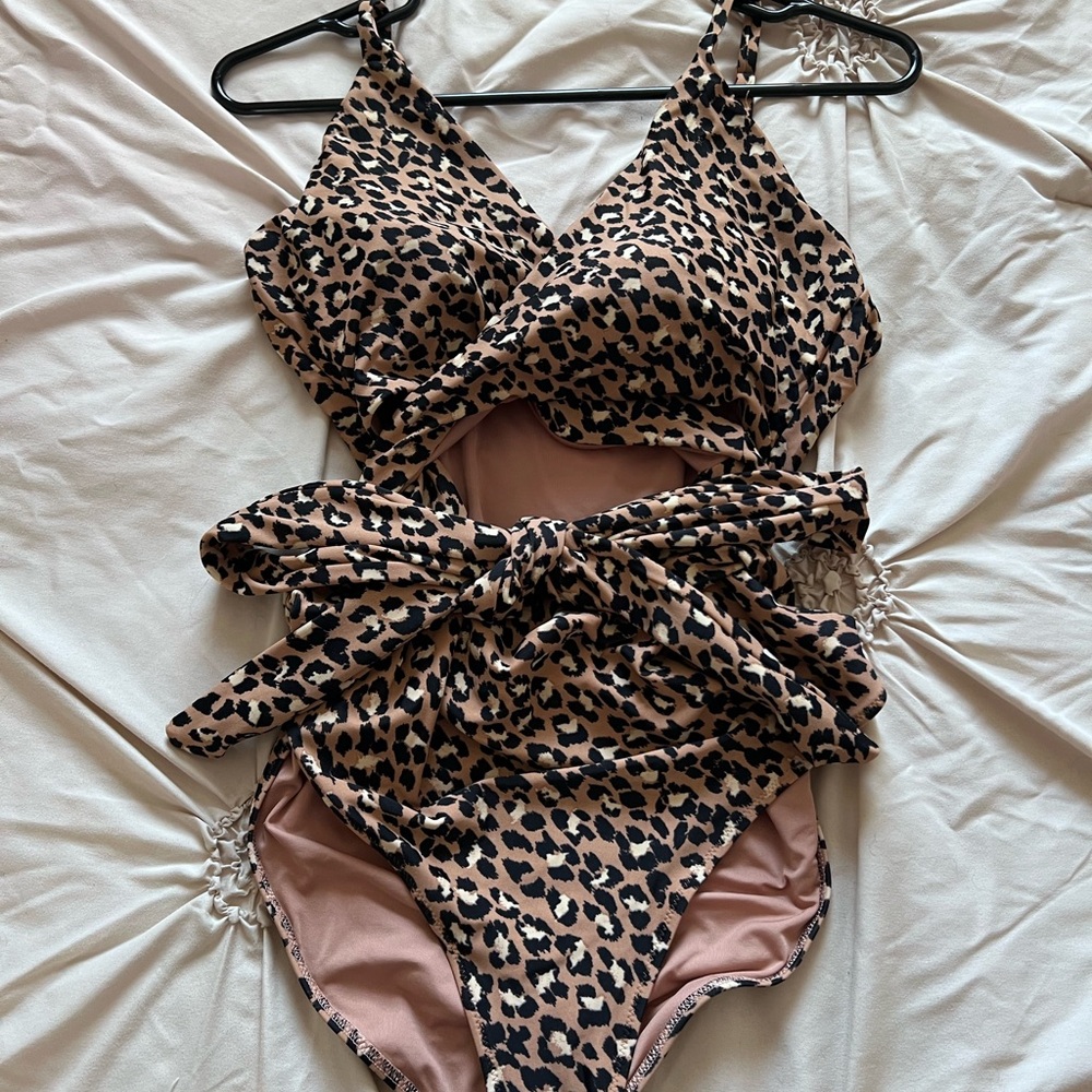 Viral Aerie Leopard Print One Piece